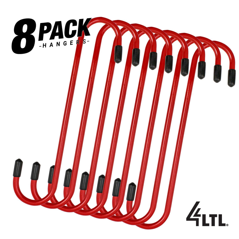 4LIFETIMELINES Brake Caliper Hanger Hooks, Durable Steel, Red Powder Coated with Rubber Tips, for Automotive Work on Brake Axle and Suspesion Systems - 8 Pack Pack of 8