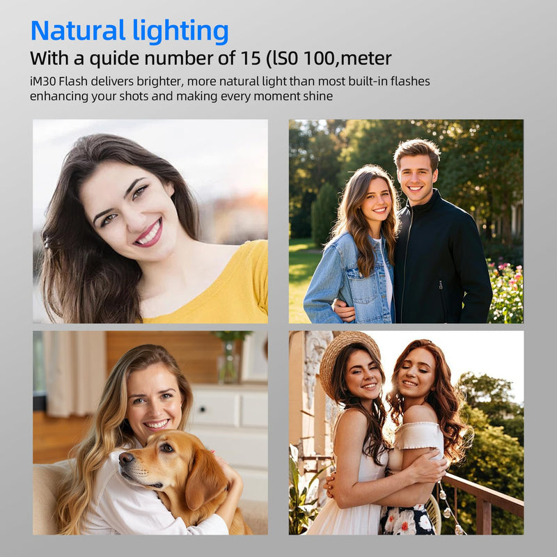 Godox Mini Flash Camera Flash Speedlite for Sony ZV1/ZV-E10, Canon, Nikon, Fuji & Ricoh GR3 GN15, 7-Level Power Adjustment, 230 Flashes with Cameras with Single-Contact Hotshoe and Diffuser 2.4 Flash