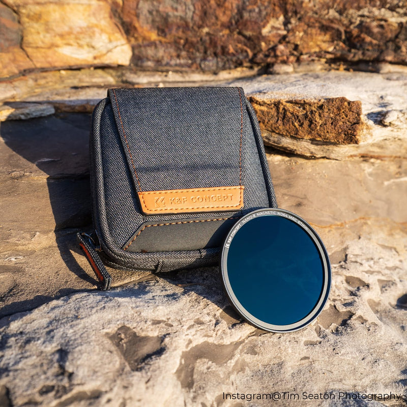 K&F Concept 4 in 1 Basic Model Lens Filter Pouch Up to 95mm solar filter Pouch Case Camera Lens Filter Storage Wallet for ND UV CPL Filter Waterproof Filter Pouch Grey 03-XL