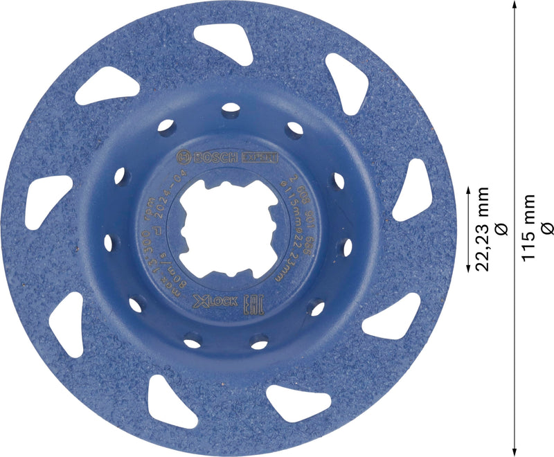 Bosch 1 x Expert Multi Material Carbide Cup Wheel Fine (for Paint on Wood, Diameter 115 mm, Fine, Professional Accessories Small Angle Grinder)