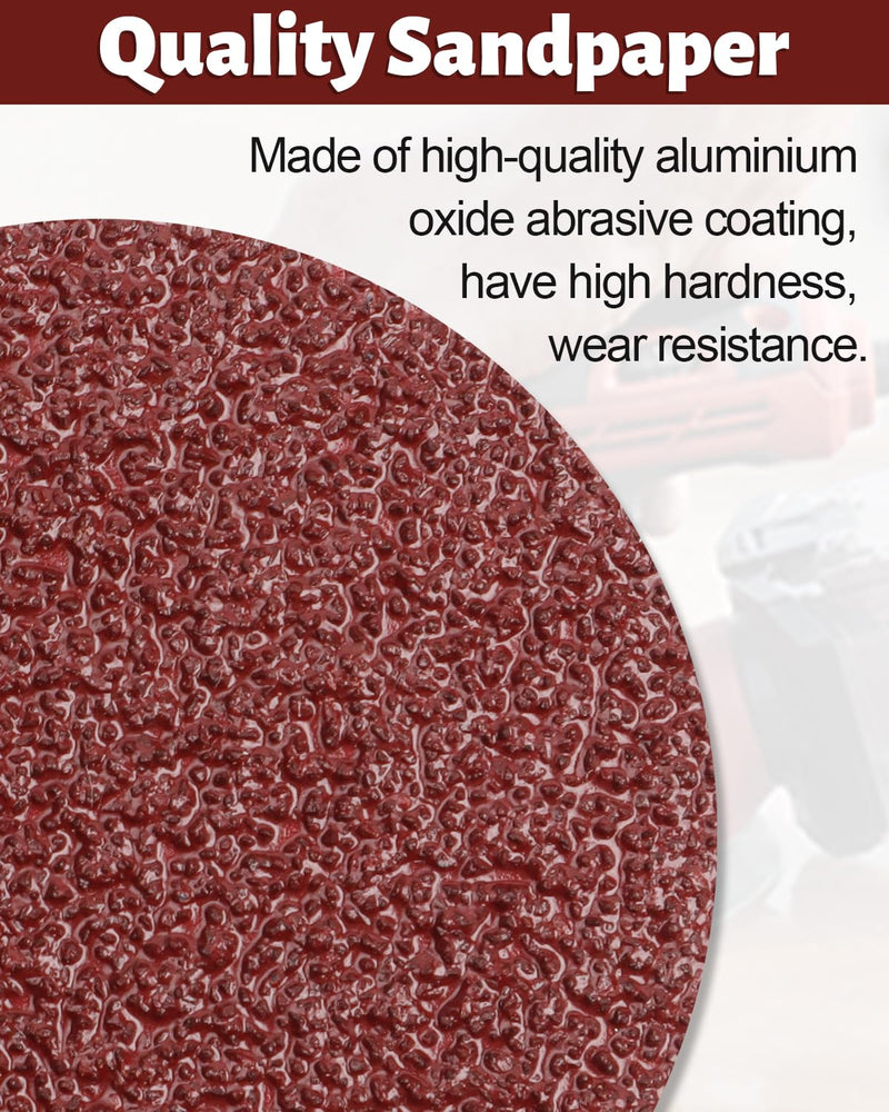 JatilEr 80 pieces sandpaper 50 mm Velcro, 2 inch round sanding pads grit P40 P60 P80 P100 P120 P180 P240 P320 eccentric sander sanding discs pad kit polishing pad adapter for polished car metal wood 80 pieces P40-320 + polishing pad adapter