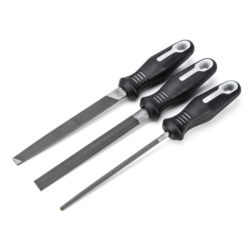 Nicholson 3 Pc. 6" Bastard File Set with Ergonomic Handles - 22015HNNN One Size