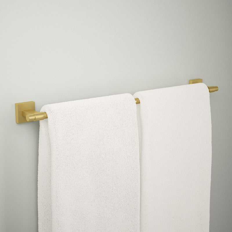 Franklin Brass Maxted (1-Pack) 24' Towel Rack for Bathroom, Modern Gold Bar Holder Wall Mounted Rod, Hardware | Accessories MAX24-MG 24 inch
