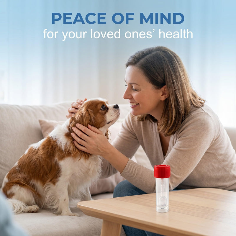Pack of 20 Chair Sample Tubes 5 ml with Spoon, Fecal Sample Tube for Dogs, Cats and Humans, Chair Sample Container with Screw Cap, Sample Collection Container for Fecal Examination, Sample