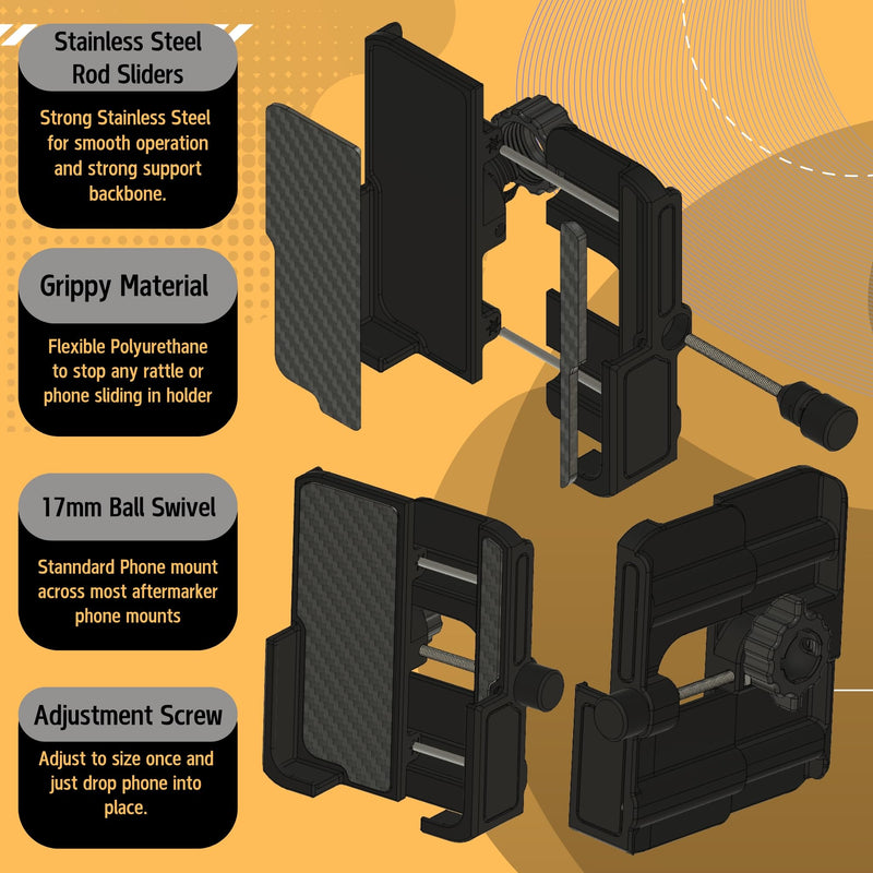 Phone Holder for Ford Mavrick 2022-2024 / Custom Fit/Screen Pocket