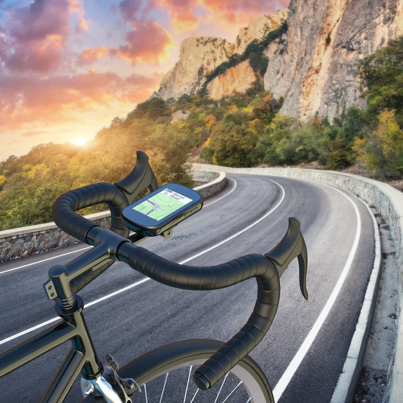 Bike Computer Mount - Out Front Cycling Computer Mount for Road Bikes Integrated Handlebar, Garmin Bike Mount Compatible with GPS Bike Computer,Wahoo,Bryton,Cateye,GoPro Full Range and Flashlight A Black