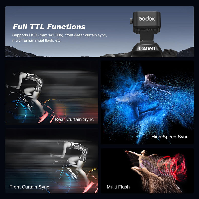 Godox X3C X3 C X3-C TTL Wireless Flash Trigger Compatible for Canon Camera, OLED Touchscreen Flash Transmitter,Built-in Lithium Battery+Quick Charge(Upgrade Version of X2T-C/Xpro-C/XProII-C)