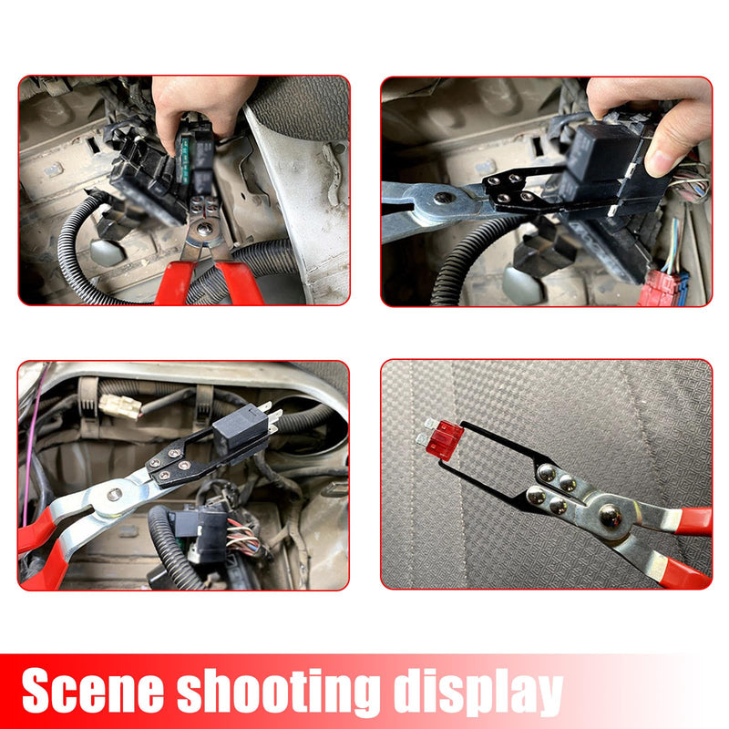 Pack-1 Car Relay Disassembly and Assembly Clamp, Multifunctional Car Puller Plier, Car Relay Disassembly Clamp Relay Extraction Pliers (Red)