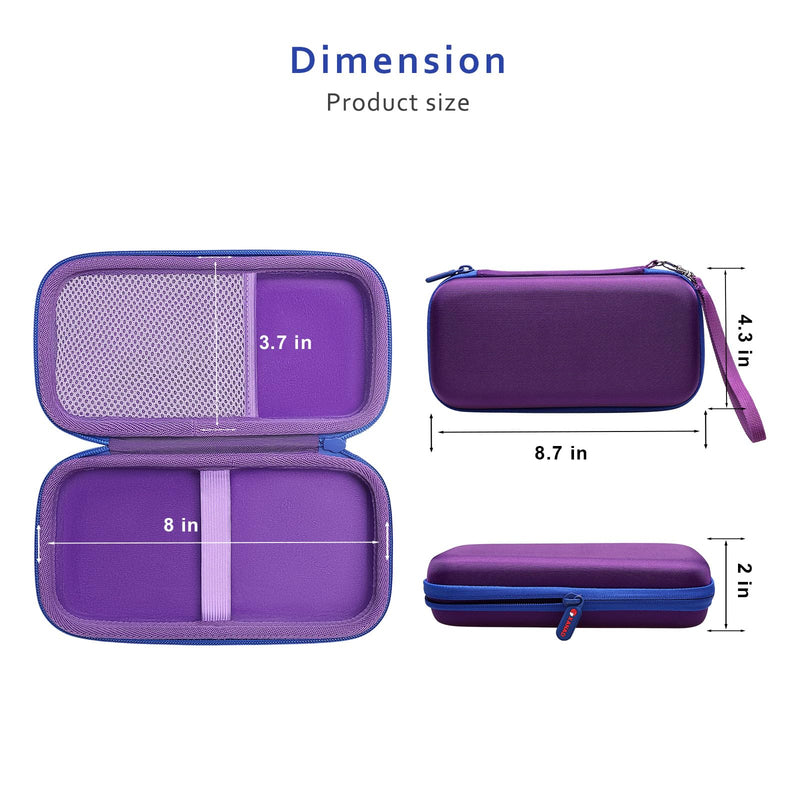 XANAD Purple Hard Case for Texas Instruments TI-84 Plus CE/TI-84 Plus/TI-Nspire CX II CAS/TI-Nspire CX II/TI-83 Plus/TI-89 Titanium/TI-85 / TI-93 Color Graphing Calculator
