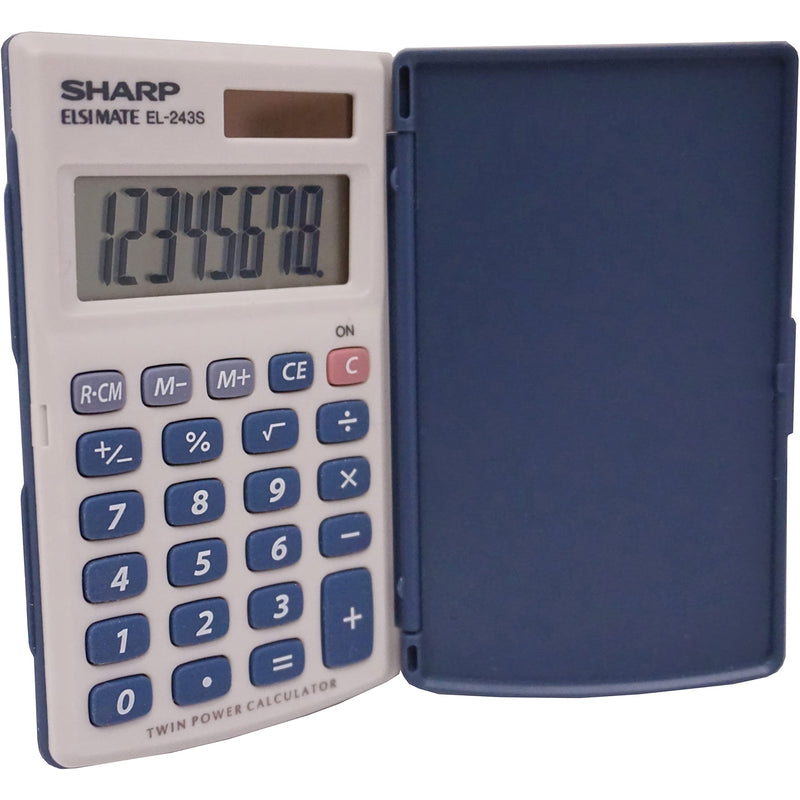 Sharp Calculators EL-243SB 8-Digit Pocket Calculator (Pack of 3)