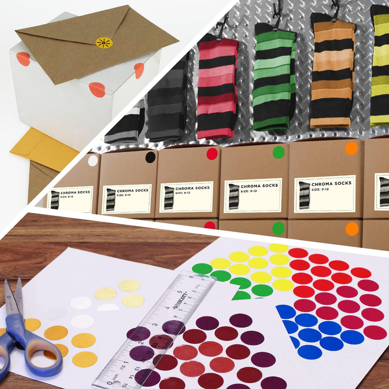 ChromaLabel 0.75 Inch Round Label Permanent Color Code Dot Stickers, 1000 Labels per Roll, Lavender