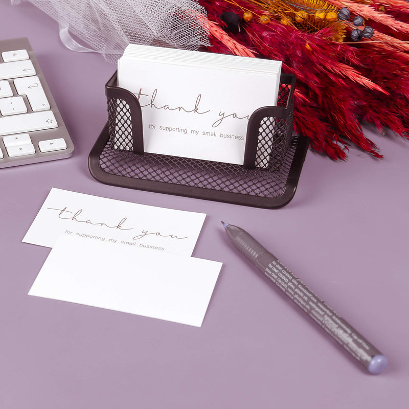 [Australia - AusPower] - 200 Thank You For Supporting My Small Business Cards, Elegant and Professional Design, 2" x 3.5", Recommended for Online Retailers, Small Business Owners and Local Stores 2"x3.5" (200 cards) 