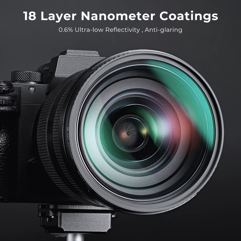 K&F Concept 82mm Black Diffusion 1/4 & 1/8 Filters Kit Mist Cinematic Effect Filters Set with Multi-Layer Coated for Camera Lens - K Series