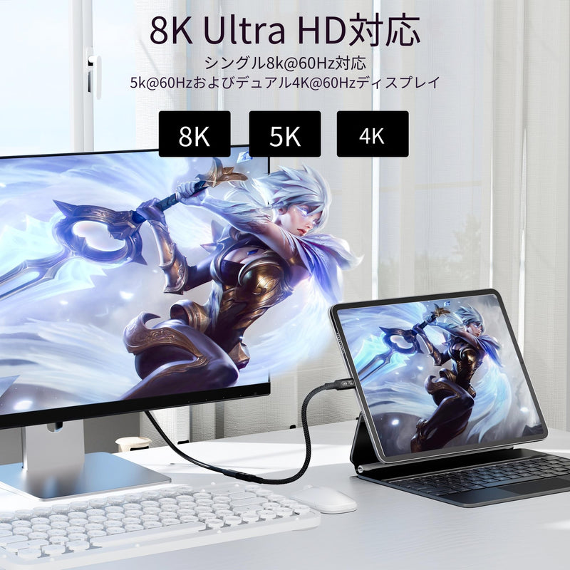 10ft/3M USB-C Male to Female Extension Cable - Thunderbolt 4/USB4/3 Compatible, 40Gbps, 8K@60Hz, 140W PD Fast Charging for M-acBook Pro, Monitors & Type-C Devices 3 m