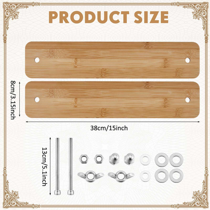 1 Set Wooden and Bamboo Book Press Book Binding Tool Portable Book Binding Kits Bookbinding Supplies Book Press Bookbinding for DIY Book (15 Inch) 15 Inch
