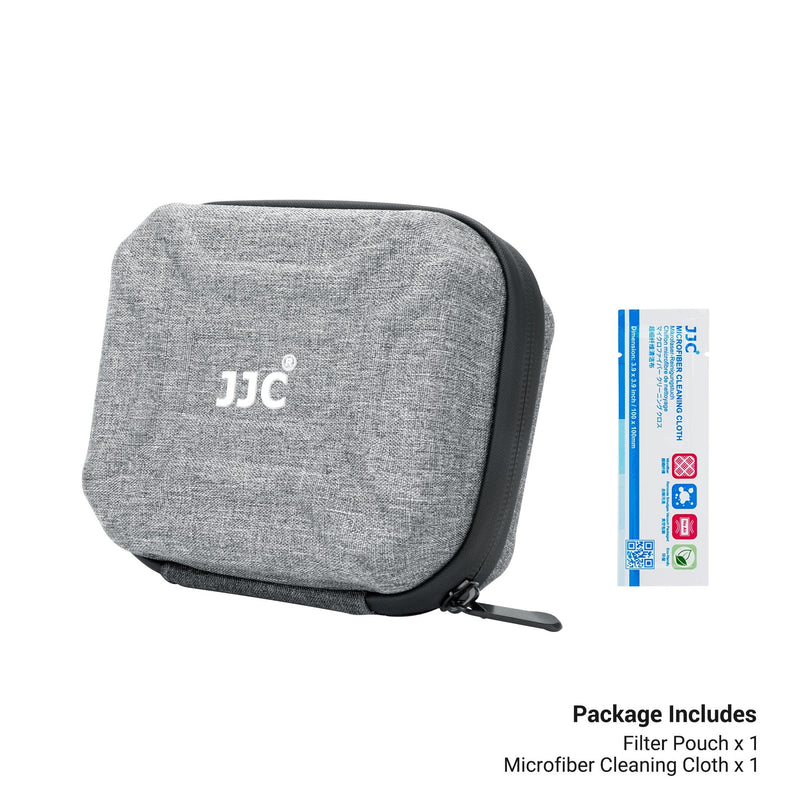 JJC 10 Pockets Hard Shell Lens Filter Bag Up to 95mm, Water Resistant & Dustproof, Camera Filter Pouch with Microfiber Cleaning Cloth, Filter Carrying Case for Photography Filter Round Filter 10 Pockets-Up to 95mm