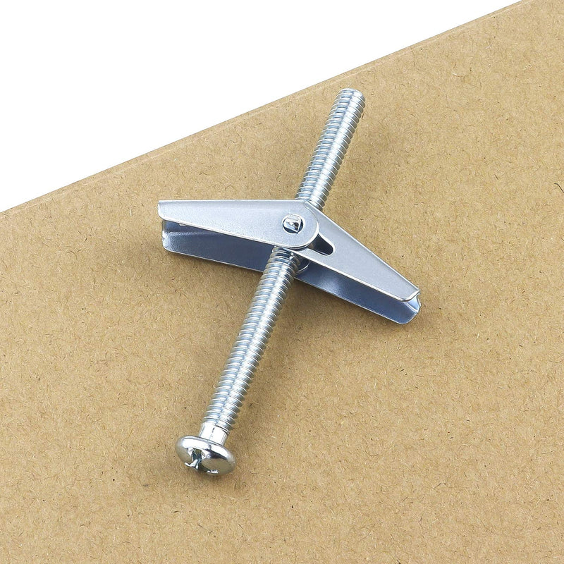 1/4X3-Inch Toggle Bolt and Wing Nut for Hanging Heavy Items on Drywall, 50 Pack 1/4"x3" (50 Pieces)