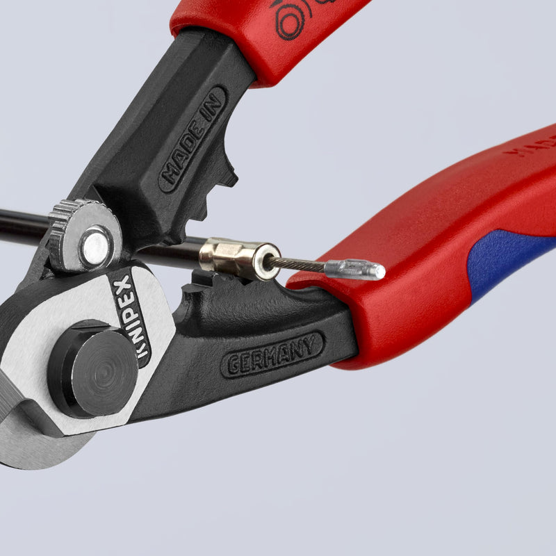 Knipex Tools 95 62 190 Wire Rope Cutters, 7 1/4-Inch, Comfort Grip 7 1/4-Inch, w/ Comfort Grip