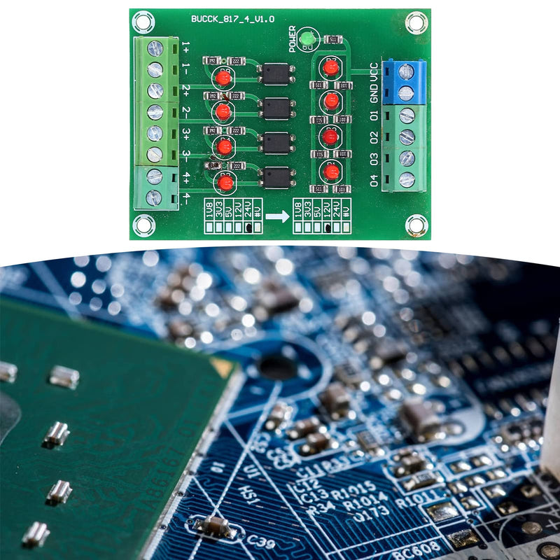 4 Channel Optocoupler Isolator Board PNP Signal Converter Module PNP NPN to PNP 24V to 5V