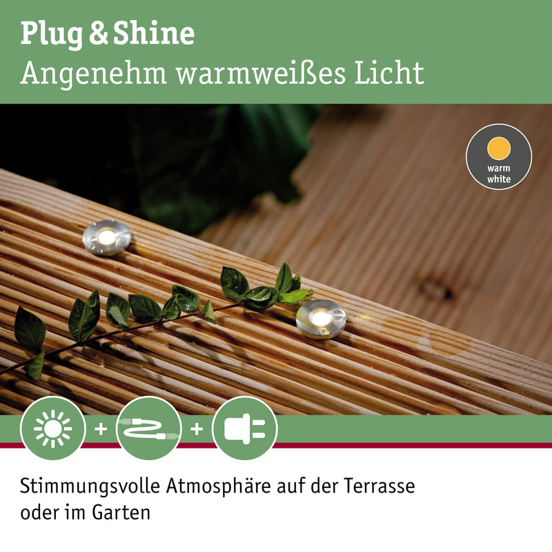 Paulmann 936.95 Outdoor Plug & Shine EBL Set MicroPen II IP67 3000K incl. Driver 93695 Recessed Light Outdoor Recessed Light