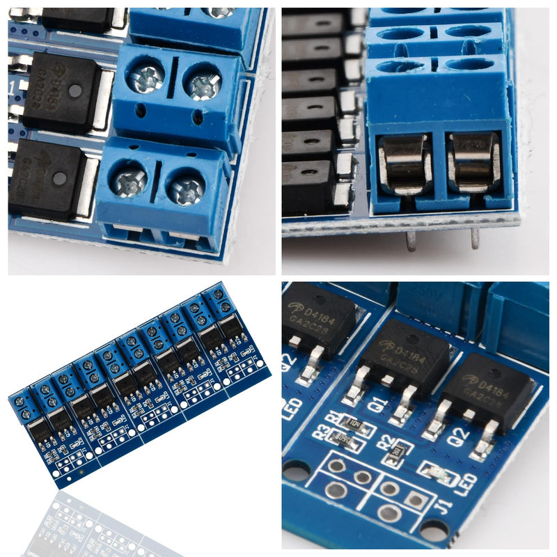 5 pieces driver module, DC 5V-36V 15A (max. 30A) 400W PWM adjustment switch control board motor control board MOSFET trigger switch PWM regulator control board dual high-performance switching driver module