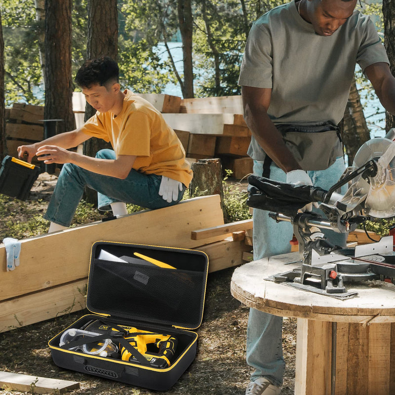 khanka Hard Storage Case Replacement for DEWALT 20V MAX XR Reciprocating Saw (DCS367B / DCS387B), 20V Max XR Rotary Hammer Drill (DCH133B / DCH263B), Case Only DCS367B/DCS387B Hammer Drill