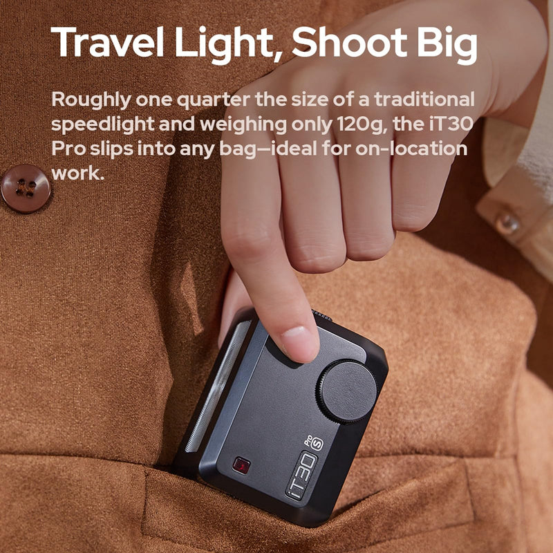 GODOX iT30 Pro S iT30Pro S TTL Mini Camera Flash for Sony Flash,Touchscreen,7.4V/900mAh Lithium Battery,1.5s Recycle,2.4G HSS 1/8000,for Sony ZV1 ZV-1F ZV-E10 A6400 A6700 A7IV A7III Etc Camera Flash iT30ProS Flash for Sony Cameras