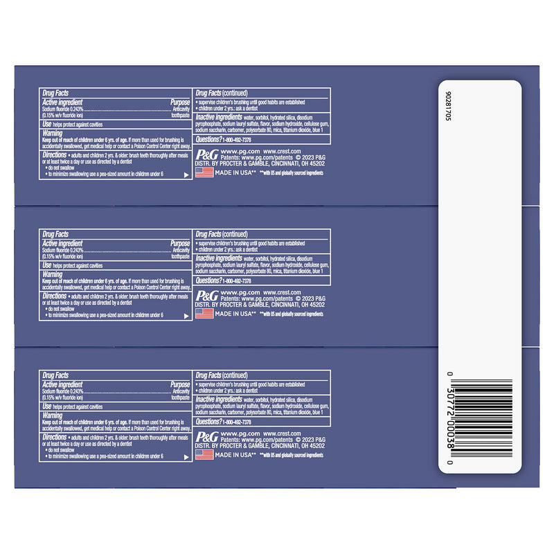 Crest 3D White Toothpaste Radiant Mint, 3.8 Oz (Pack of 3) 3.8 Ounce (Pack of 3)