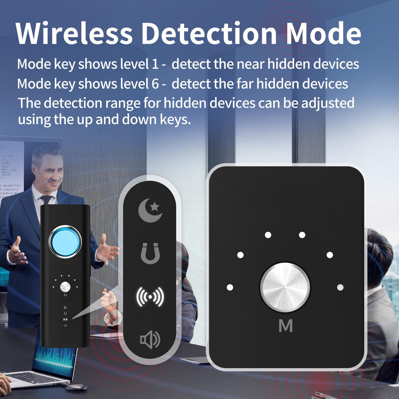Hidden Camera Detectors for Travel, Anti Spy Detector, GPS Tracker Detector for Cars, Portable Bug Detector, RF Signal Finder for Hotel Home Office Bathroom Car Airbnb R35-1