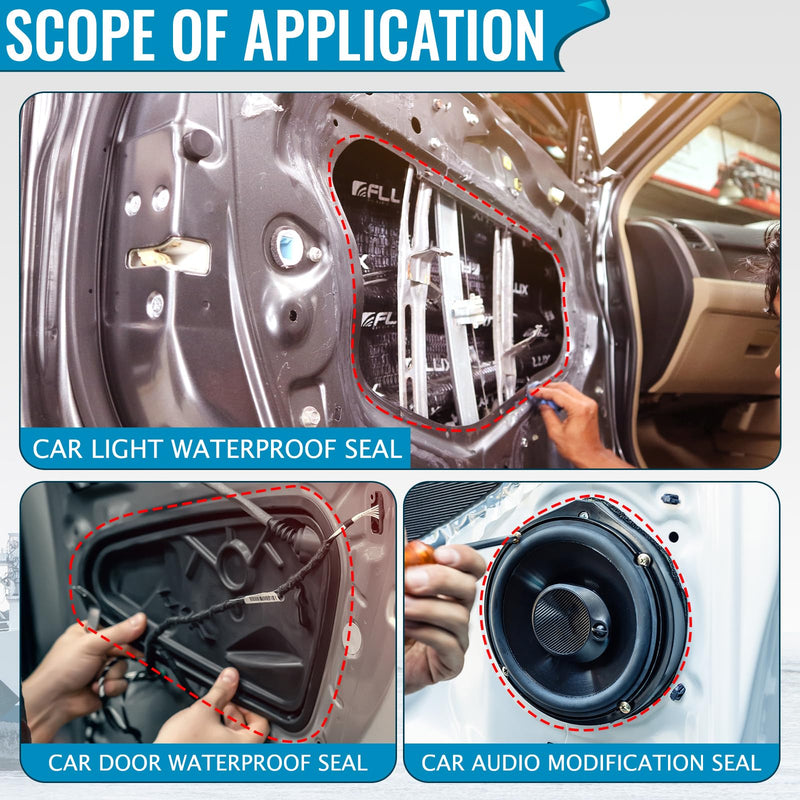 Butyl Sealant Tape, 3/8''×13'Headlight Sealant, 1 Roll Butyl Rubber Sealant,Promote Sealing Purpose- autty Tape for Automotive (Car, RV, Marine) for Installing Car Part