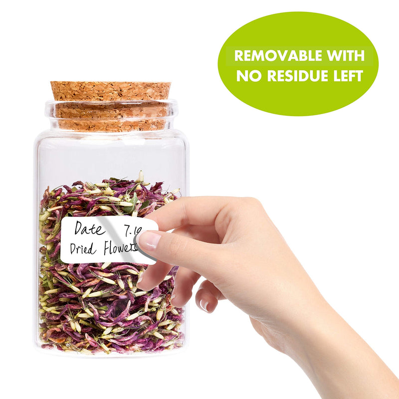 [Australia - AusPower] - 1000 Blank Removable Freezer Labels Water Oil Resistant with Perforation Line for Food Containers Jars Pantry Organization (Each Measures 1” x 2”) 1” x 2” 