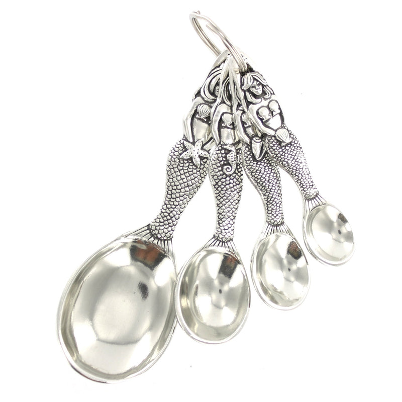 Pewter Mermaid Measuring Spoons Set of 4