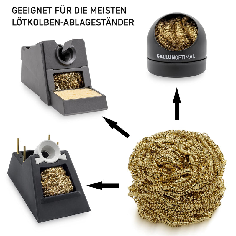 Gallun Optimal Dry Sponge Brass Wool for Soldering Tip Cleaning