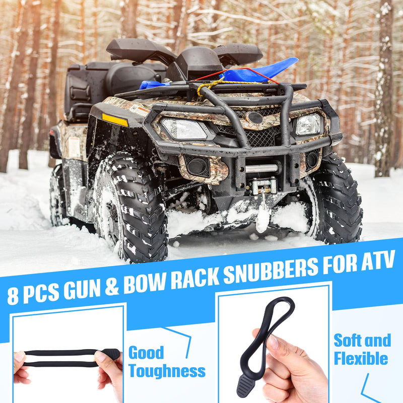 8 Pcs Rubber Snubbers Straps for ATV Gun & Bow Rack Gun Holders Snubbers for ATV Replacement Straps Bow Tool Snubbers Straps for Bow Tool Replace