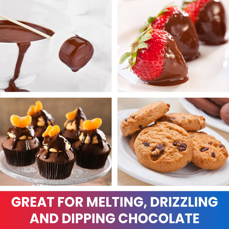 Total Chef Single Pot Chocolate Melter - Electric Candy Melting Hot Fondue Pot With 32+ Accessories, Serving 1 cup Dark or White Melted Chocolate For Dipping Party Desserts, 8.8 Oz (250 g) Capacity