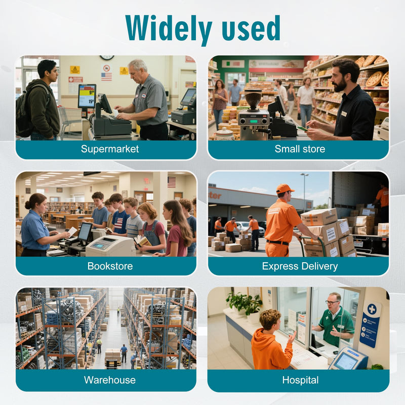 Industrial Barcode Scanner,Handheld2D&1D QR Code Reader withAutomatic Screen Scanning USBWired for Computer, POS, Mac lldeafor Warehouse, Logistics,Supermarket, Library