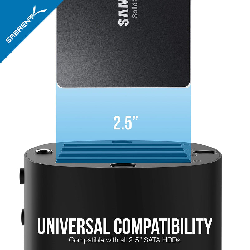 USB 3.0 4 Bay 2.5” Hard Drive/SSD Docking Station with Fan + USB 3.0 to SSD / 2.5 Inch SATA I/II/III Hard Drive Adapter