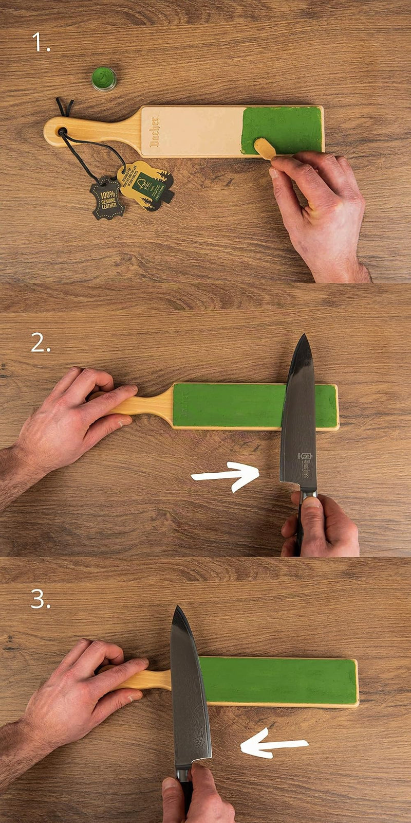 Bacher 12000 Scraper Paste Black for Knives & Strops - 100 g | Weich ohne Hitze | Schleifpaste Messer, Polierpaste Lederscheibe | ultrafein 0,4-0,6 µm | ca. 50-100 Anwendungen | Applikator