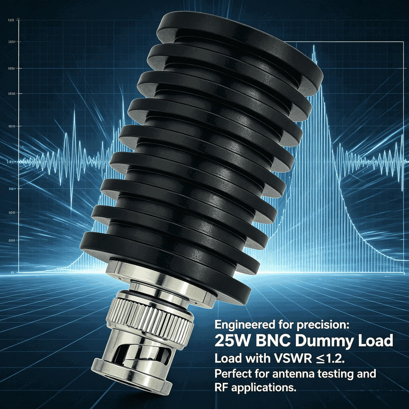 BECEN 25W BNC Dummylast 50 Ohm DC bis 3GHz Q9 Dummy Load for Ham Radio | 25W BNC dummy load 50 ohm DC to 3GHz low VSWR compact Q9 RF termination Load for antenna SDR lab testing