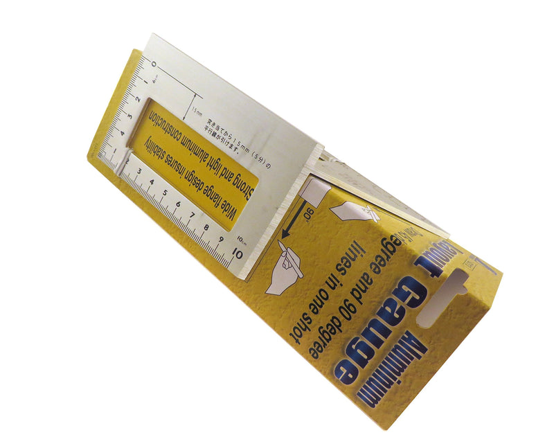 Shinwa Japanese Aluminum Saddle Layout Square w/ 45 degree and 90 degree Sides