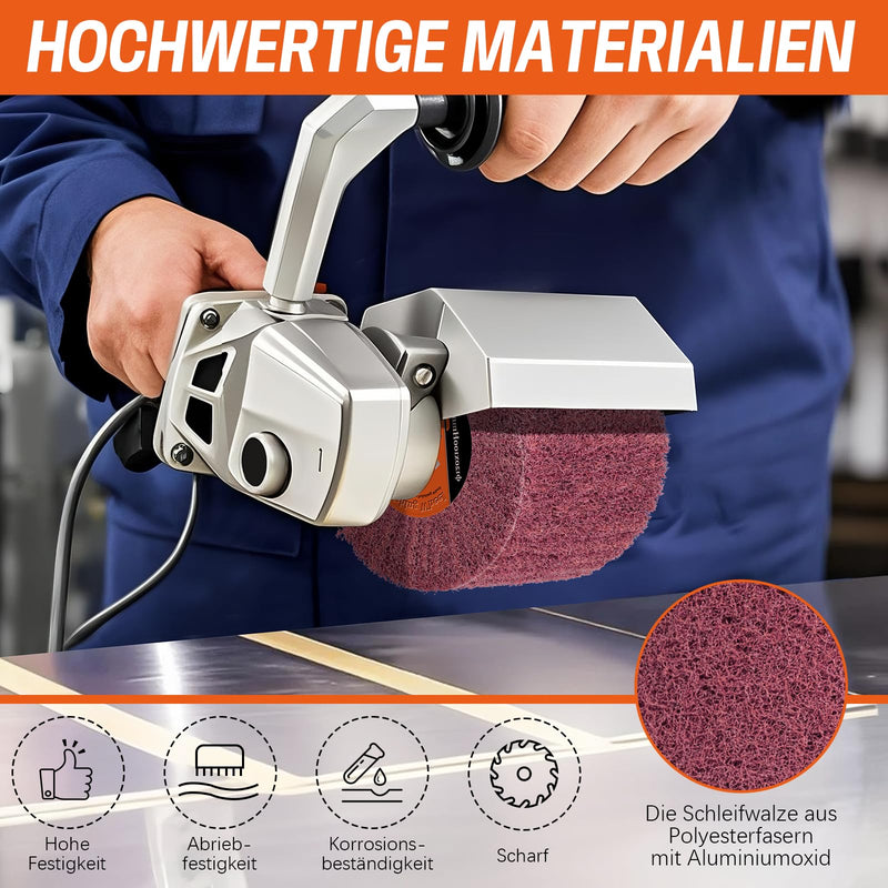 Sanding Rollers for Satin Machine, 80 Grit Sanding Sleeves for Sanding Roller, Sanding Roller Brush for Satin Machine Wood for Metal, Stone Surfaces, Renovated, Satin Pattern - 120 x 100 mm sanding rollers 80 grit