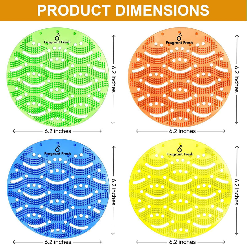 Urinal Screen Deodorizer, Fresh Scented Urinal Screen With Easy Fit & Multiple use (Orange, 10 Pack) Orange Pack of 10