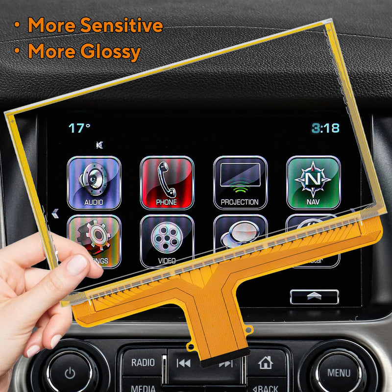 8" Touch Screen Digitizer Replacement for 2015 2016 2017 2018 GMC Yukon Sierra Acadia Canyon Chevy Suburban Silverado Tahoe Replace DJ080PA-01A