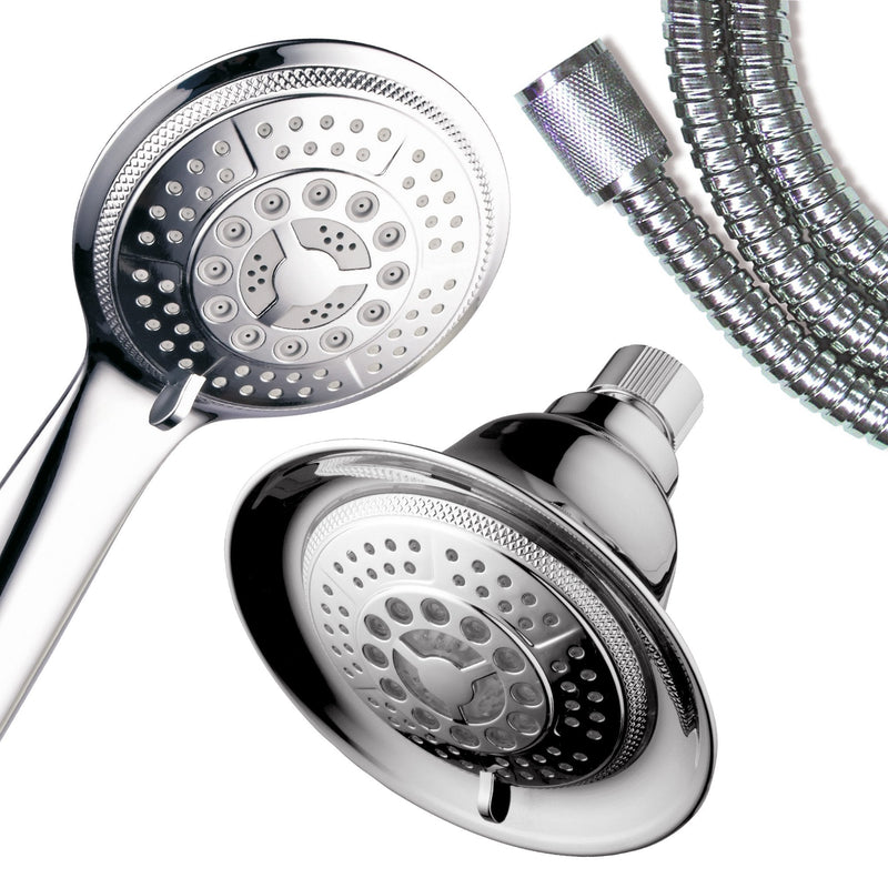 Hotel Spa 2 in 1 Shower System LED Shower Head with Hands-Free Option and LED Lighting