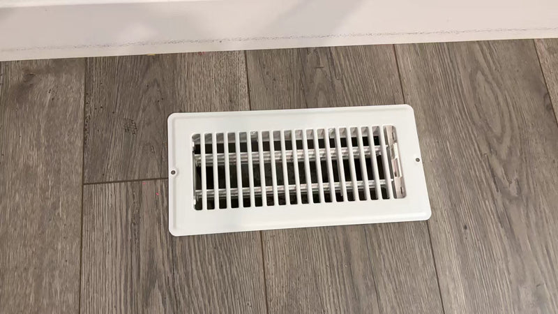 4x10 Floor Register, 5-Pack Vent Covers for Home Floor, Wall or Ceiling White 4x10 5 Pack
