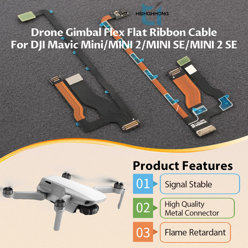 for DJI Mini 2 Ribbon Cable Replacement for DJI Mavic Mini/Mini SE/Mini 2 SE Gimbal Flex Flat Ribbon Cable Drone Accessories Part with Repair Tools(3 in 1 Cable
