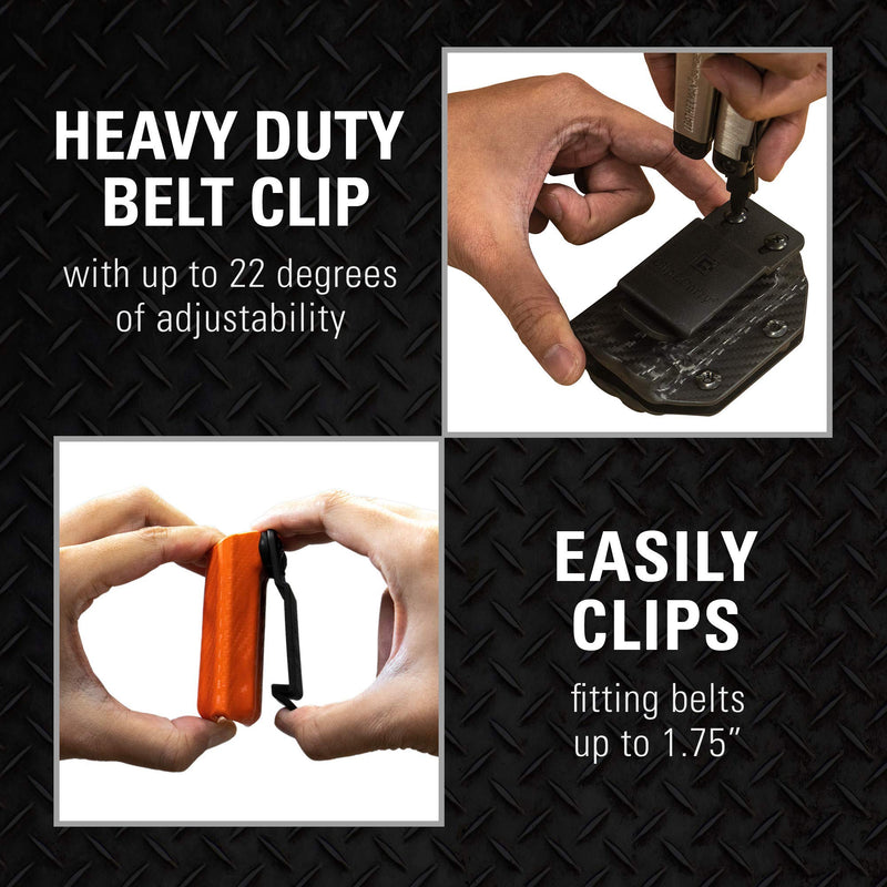 Clip & Carry Kydex Multitool Sheath for Gerber MP600 ~Fits bluntnose & needlenose Models~ Made in USA (Multi-Tool not Included) Multi Tool Holder Holster CF Black