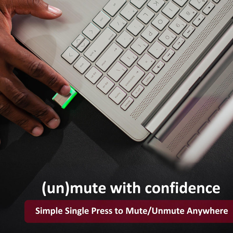 MuteMe Mini - USB C - Illuminated Physical Mute Button for Zoom, Teams, WebEx & More (As Seen on Shark Tank)! Mac/PC Compatible. USB Cord & Adapter Included. Free Software Download Required. MuteMe Mini -USB C