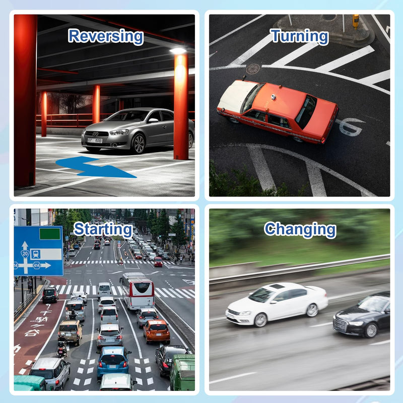 8Pcs Blind Spot Mirrors for Car 1.97’’ Round HD Convex Mirror Angle Adjustable HD Glass Round Side Rear View Convex 360° Wide Angle Side View Mirror with ABS Housing for SUV Trucks Motorcycles