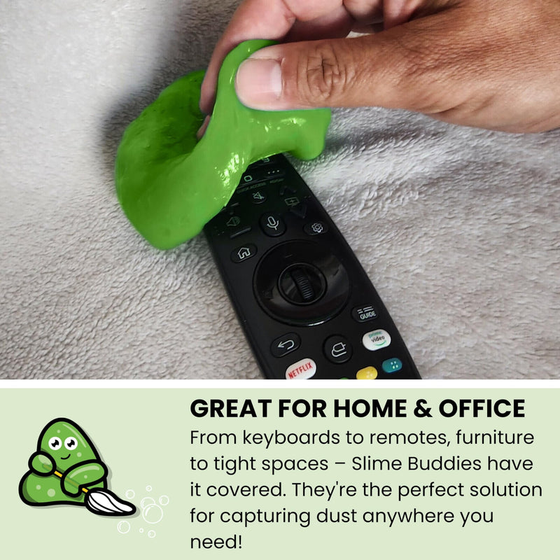 Slime Buddies Cleaning Gel | Apple Scented | Car Interior, Cup Holder, & Keyboard Detailing Tool | Reusable Slime | Putty for Loose Dust & Dirt